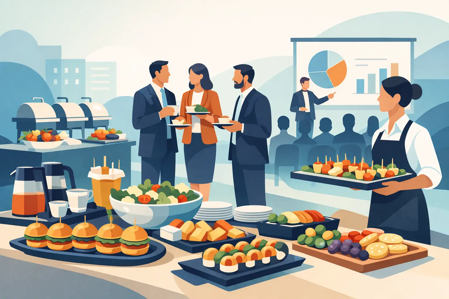 11 ideias de alimentação para convenção corporativa