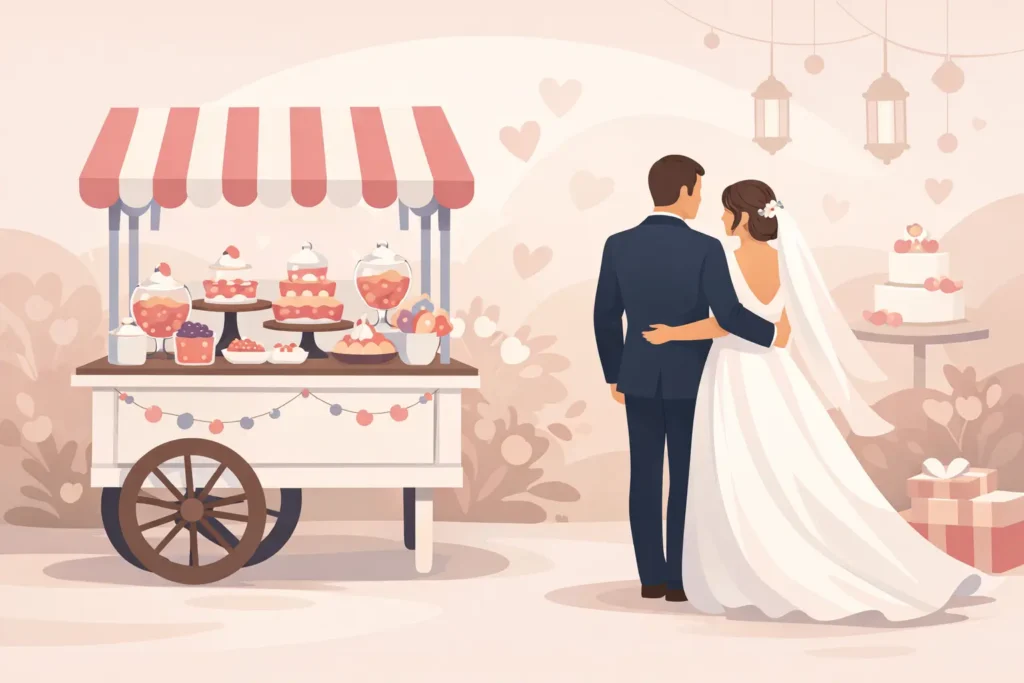 Carrinho de doces para casamento vale a pena?