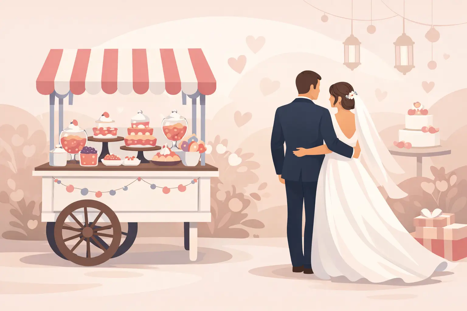 Carrinho de doces para casamento vale a pena?