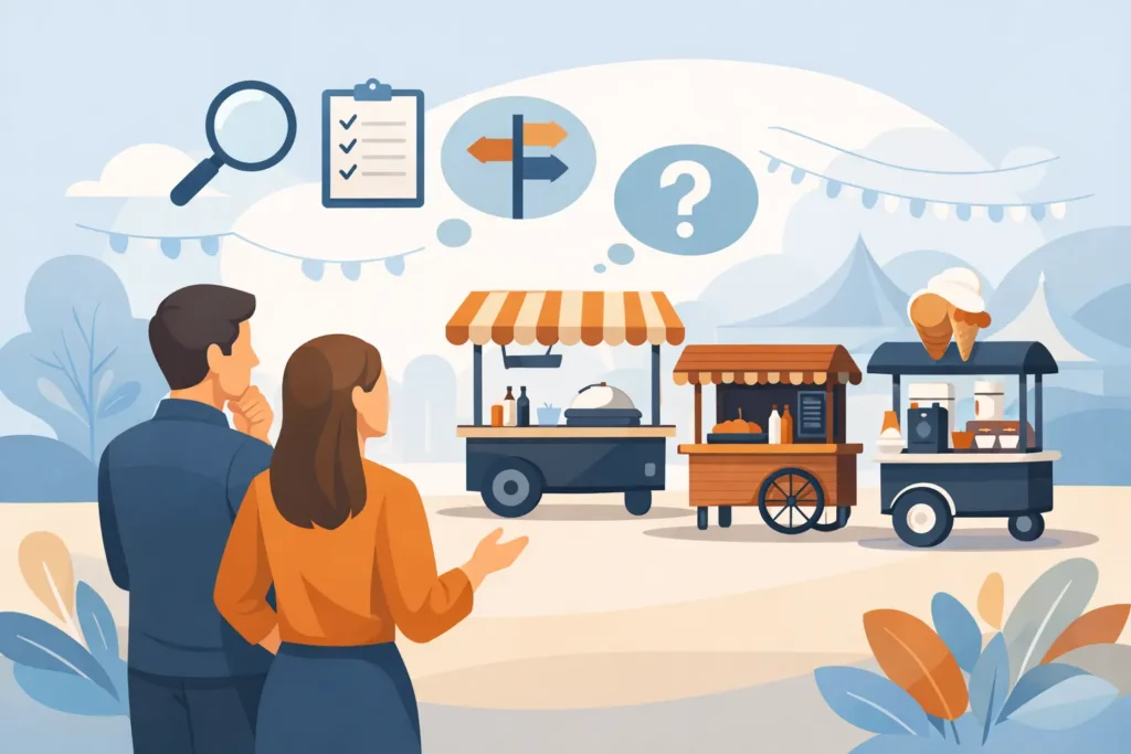 Como escolher carrinho gourmet para evento