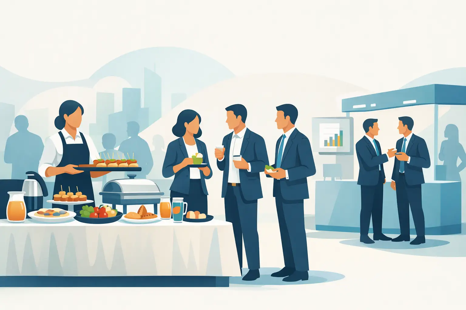 O que servir em feira de negócios