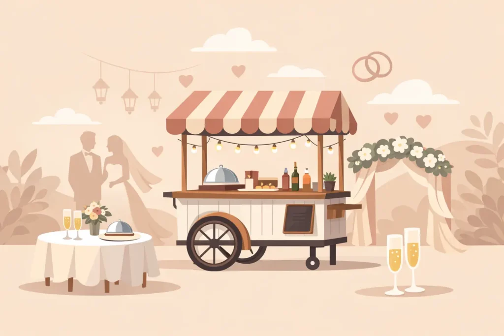 Aluguel de carrinho gourmet para casamento