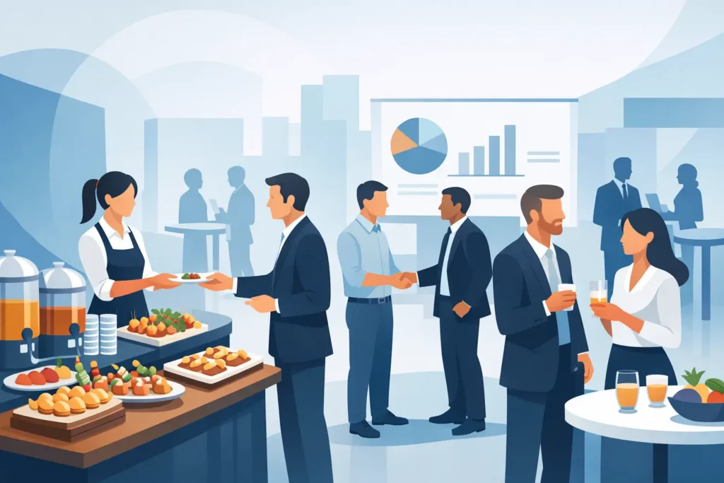 O que servir em feira de negócios corporativo