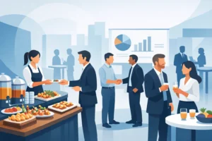 O que servir em feira de negócios corporativo