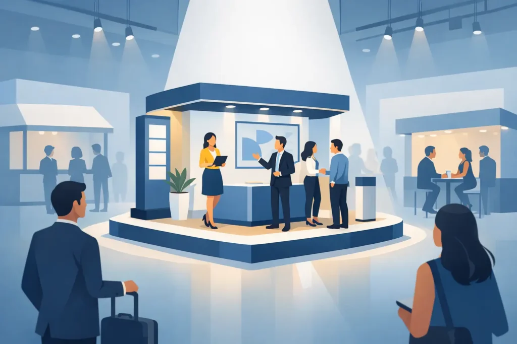Como destaque seu stand em feira de negócios