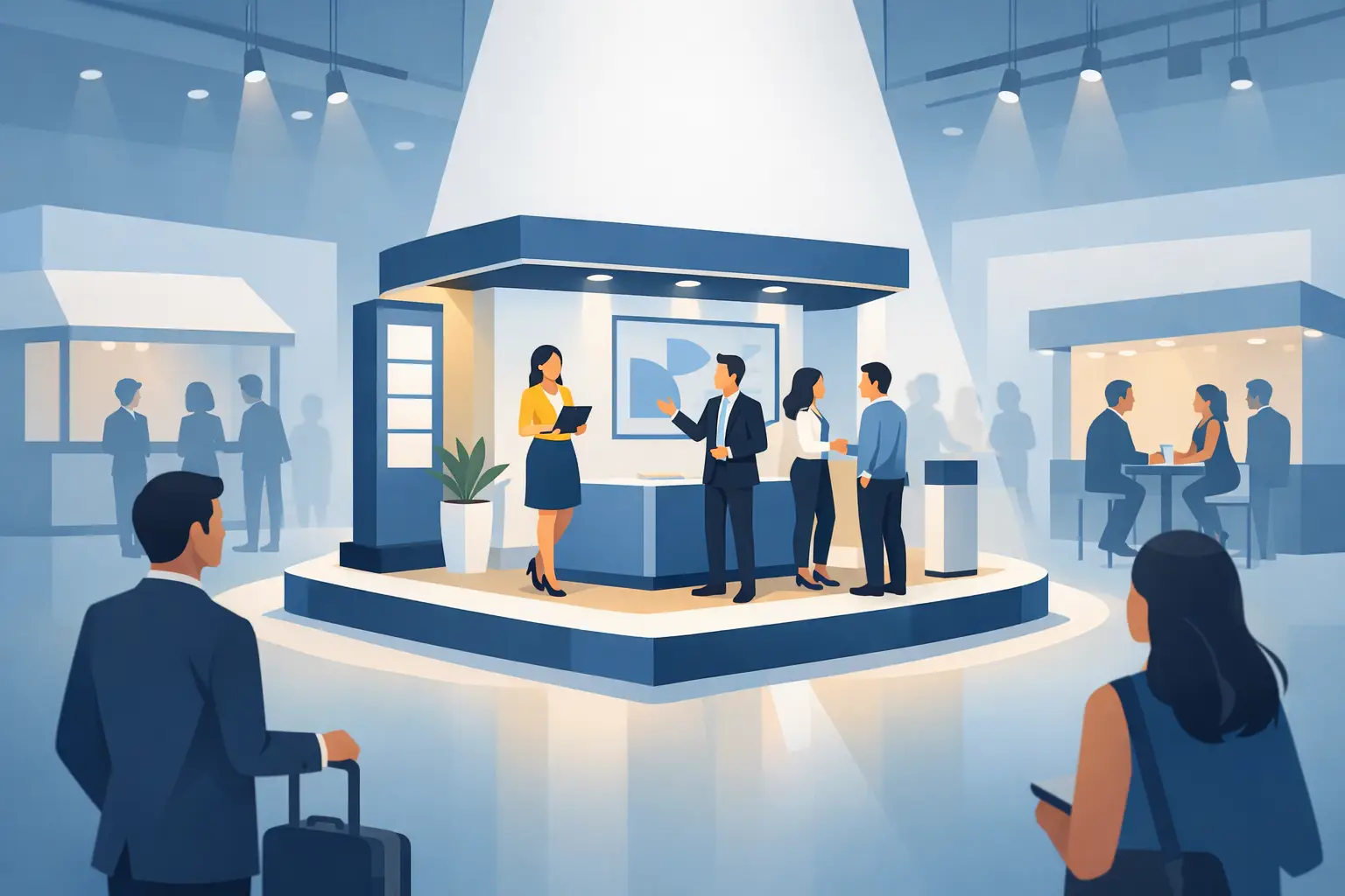 Como destaque seu stand em feira de negócios