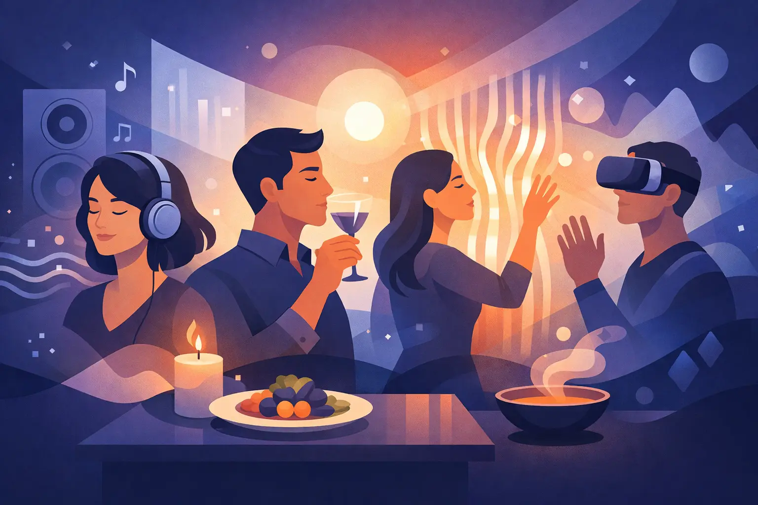 Experiência sensorial nos eventos em alta
