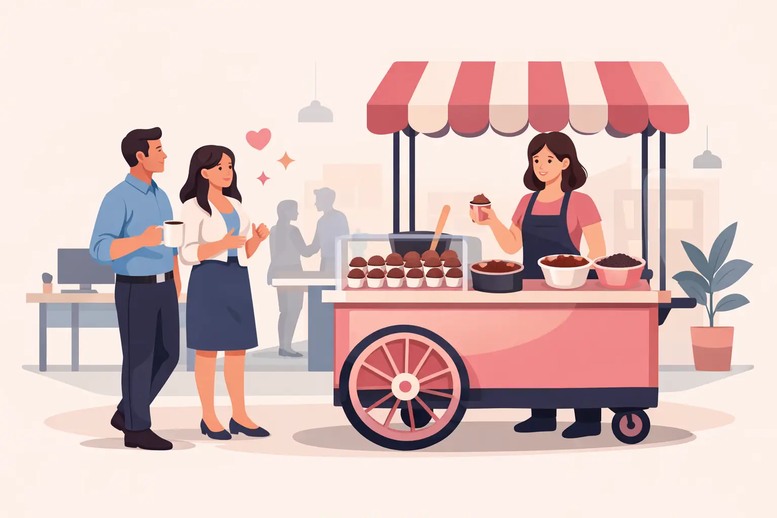 Ações de endomarketing: aluguel de carrinho de brigadeiro