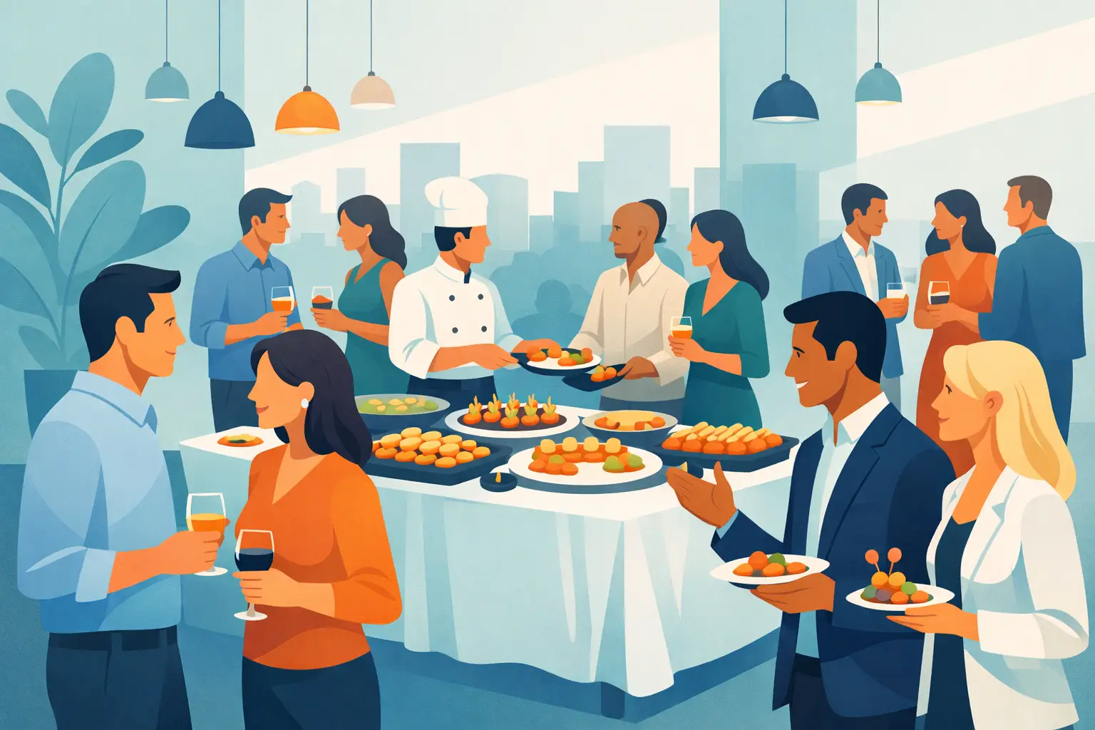 Quando a comida cria encontros em eventos