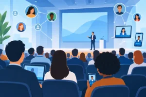 Além do palco, público conectado em congressos