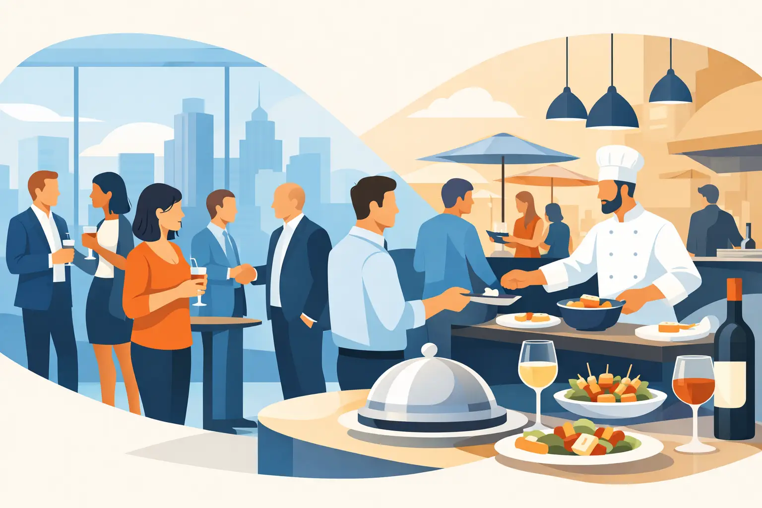 Networking em eventos: espaços e gastronomia