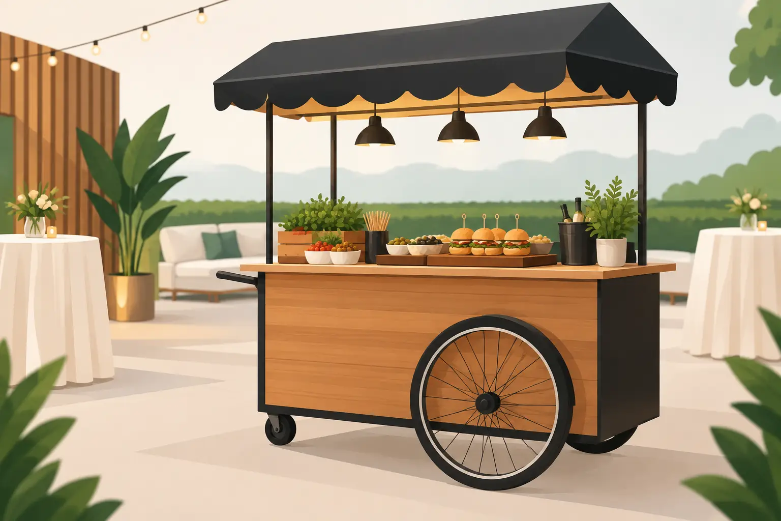 Carrinho gourmet personalizado para eventos Carrinho gourmet personalizado para eventos
